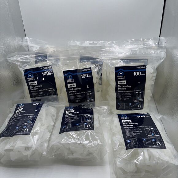 Lot Of 9 NEW Project Source Flat A Floor Tile Leveling System Clips 1690484 =900 - Picture 1 of 4